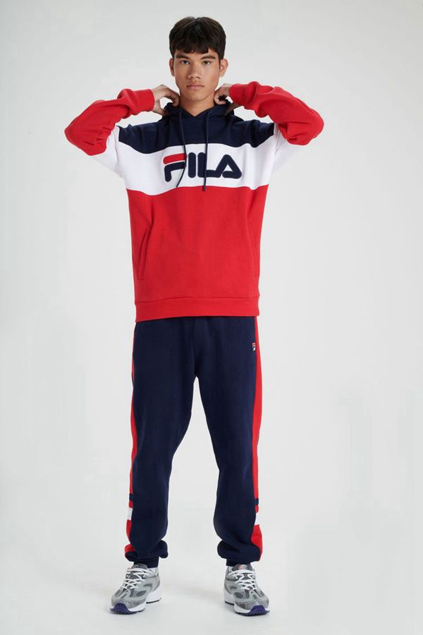 Fila Mikiny Panske Námornícka Modrá / Biele / Červené - Rayton Fleece Vypredaj - Slovakia 01475-GXMA